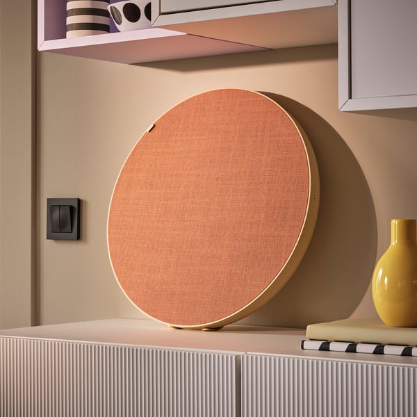 SOLSKYDD Bluetooth-speaker, beige, 45 cm