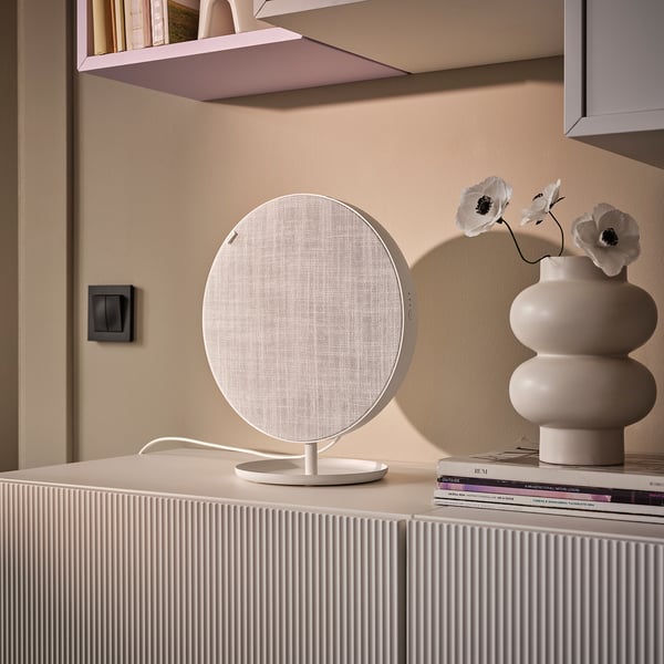 SOLSKYDD Bluetooth-speaker, wit, 29 cm