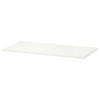 SPILDRA rechthoekige witte plank, glad oppervlak, plat ontwerp.