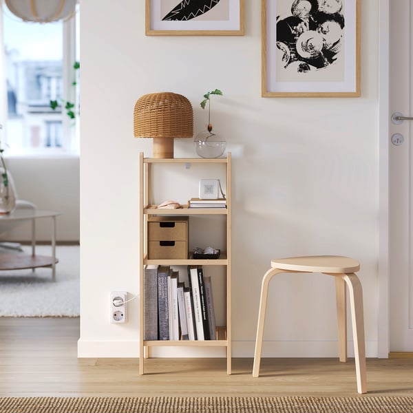 STEGESUND Open kast, licht bamboe, 36x28x87 cm