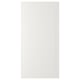 Een witte STENSUND kastdeur met gegroefde panelen.
