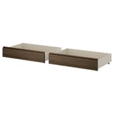 STORKLINTA Bedlade, set van 2, donkerbruin eikenpatroon, 200 cm