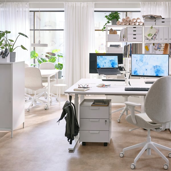 STUBBERGET Laptophouder met arm, wit