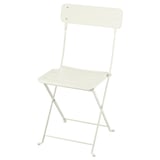 SUNDSÖ witte klapstoel, staal, compact