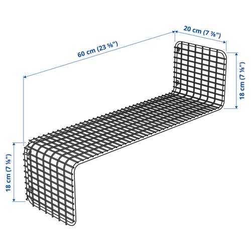 Illustratie met afmetingen voor het product: SVENSHULT.