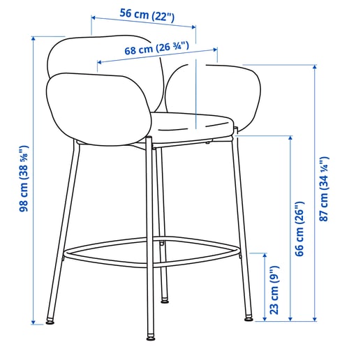 Illustratie met afmetingen voor het product: SYNTORP.