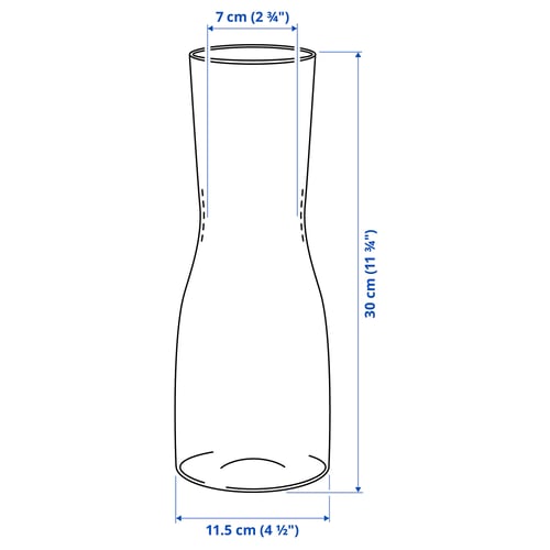 Illustratie met afmetingen voor het product: TIDVATTEN.