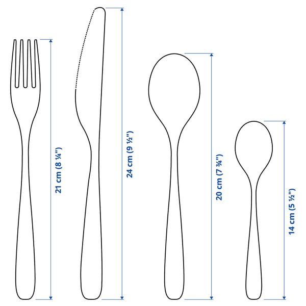 TILLAGD Bestek 24-delig, messingkleur