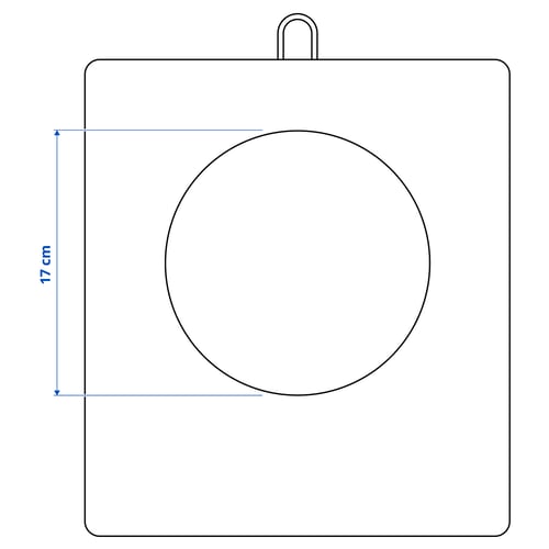 Illustratie met afmetingen voor het product: TILLREDA.