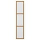 Deze afbeelding is een TONSTAD deur in beige met eikenfineer en gestructureerd glazen design.