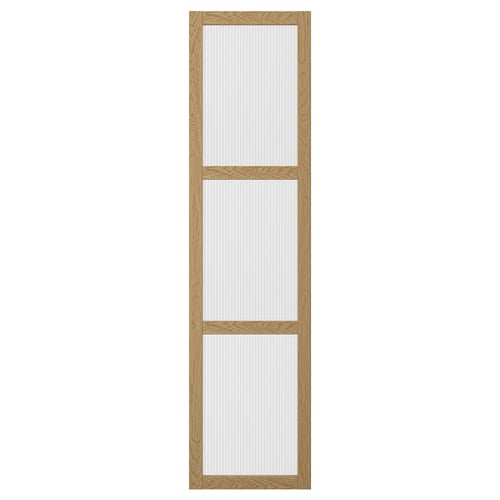 Eikenhouten TONSTAD deur met helder glazen paneel voor garderobe.
