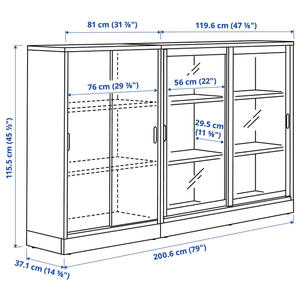 Illustratie met afmetingen voor het product: TONSTAD.