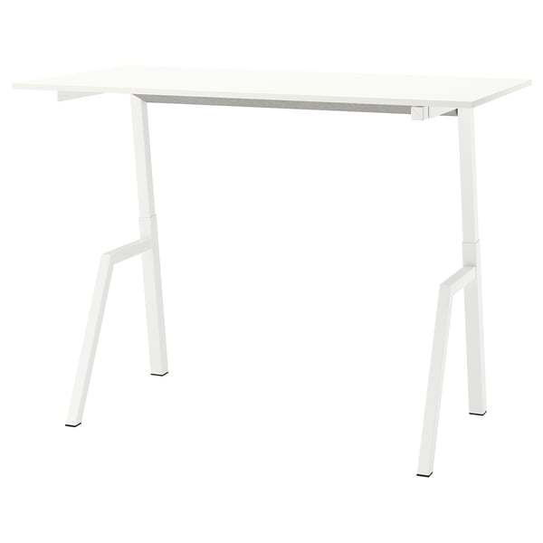 TROTTEN Bureau zit/sta, elektrisch/wit, 160x80 cm