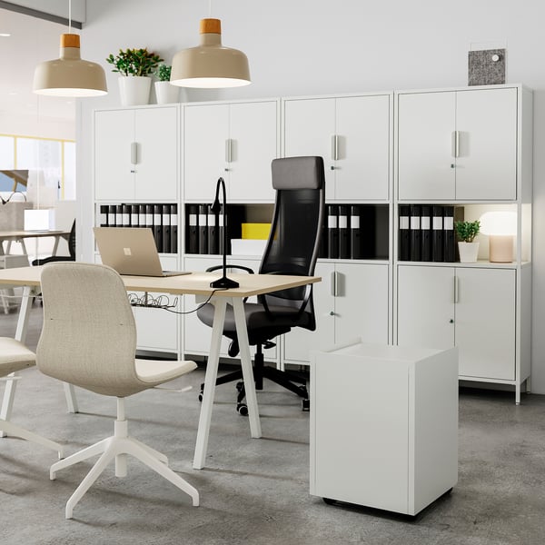 TROTTEN Kast met deuren, wit, 70x35x173 cm