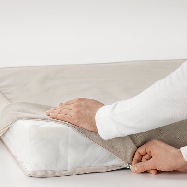 Ritsen matras open. VANNAREID model met pocketveren en schuim. Wasbare hoes.