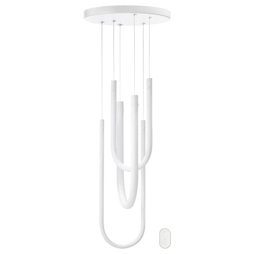 VARMBLIXT Led-plafondlamp, dimbaar smart/wit glas wit spectrum, 46 cm