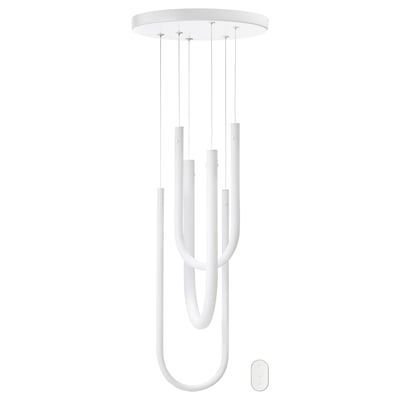 VARMBLIXT Led-plafondlamp, dimbaar smart/wit glas wit spectrum, 46 cm