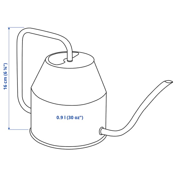 Illustratie met afmetingen voor het product: VATTENKRASSE.