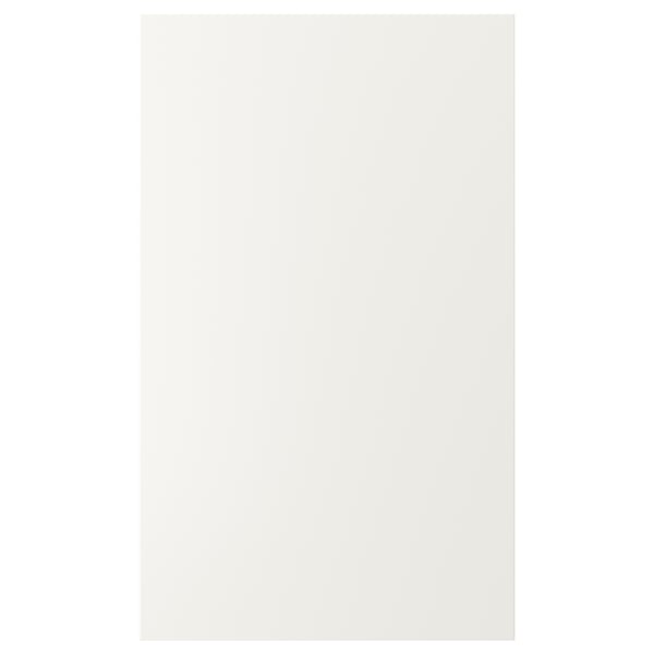 VEDDINGE witte keukenkast; strak, rechthoekig, modern ontwerp; Gladde, gelakte vezelplaatafwerking.