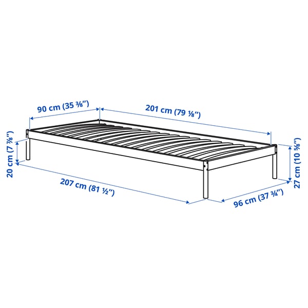 Illustratie met afmetingen voor het product: VEVELSTAD.