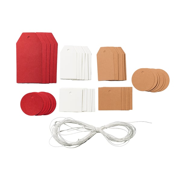 VINTERFINT Etiket, set van 42, gemengde kleuren