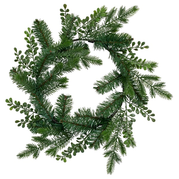VINTERFINT Kunstkrans, binnen/buiten groen, 45 cm
