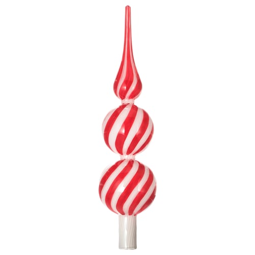 VINTERFINT Piek, glas rood/wit, 28 cm
