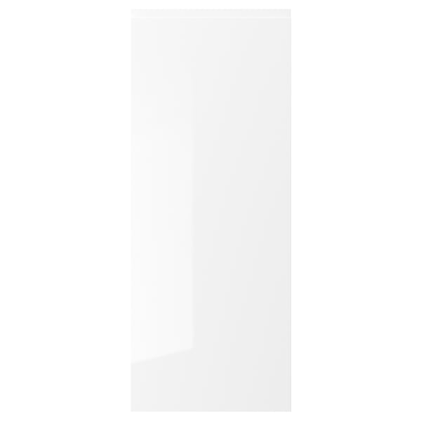 VOXTORP witte hoogglans keukenkast met geïntegreerde handgrepen. Strak, modern ontwerp. Makkelijk af te vegen.
