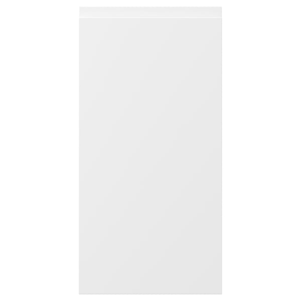VOXTORP witte keukenkast, rechthoekig, matte afwerking met geïntegreerde handgrepen.