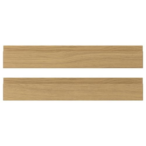 Twee lichtgetinte houten planken, verticaal uitgelijnd, strak en minimalistisch.