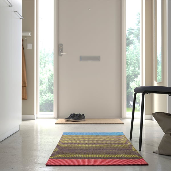 BÄRTRÅD سجادة، غزل مسطح, عدة ألوان/نقش خطوط, 60x90 سم