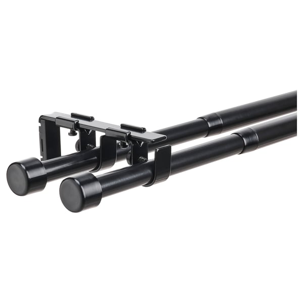 BEKRÄFTA طقم عمود ستارة مزدوج, أسود, 120-210 سم 19 مم