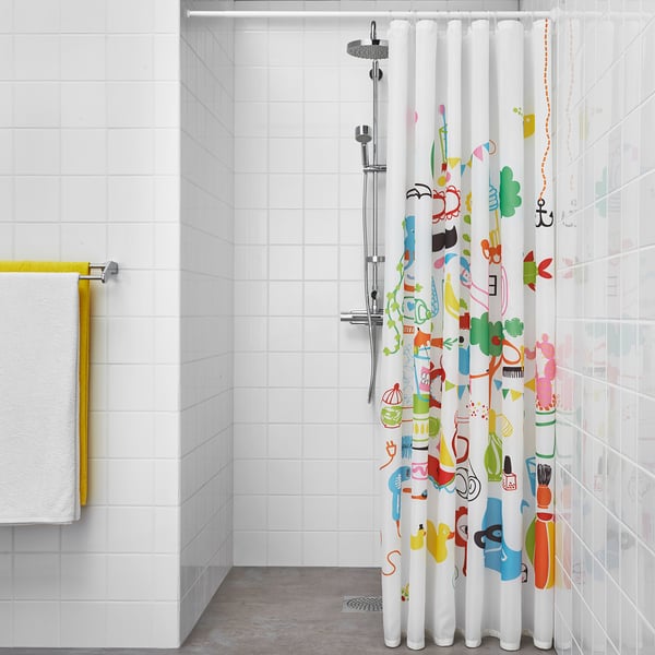 BOTAREN عمود ستارة دُوش, أبيض, 70-120 سم