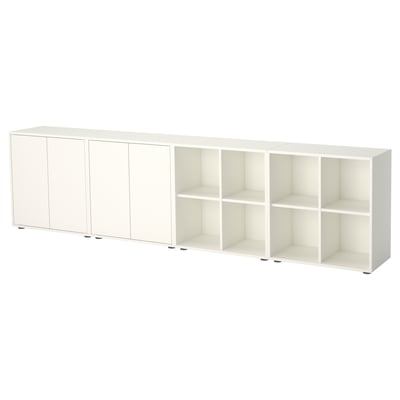 EKET تشكيلة خزانات بأرجل, أبيض, 280x35x72 سم