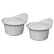 FÄRGKLAR صحن فرن/تقديم بغطاء, مطفي رمادي فاتح, 0.2 ل