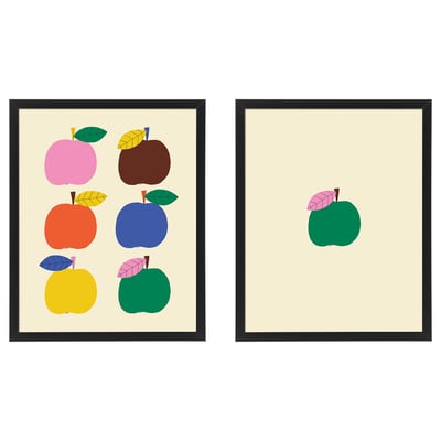 FISKBO إطار مع صورة, لعبة التفاحة, ‎40x50 سم‏