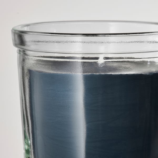 FRUKTSKOG شمعة معطرة في كأس, نجيل الهند والغرنوقي/فيروزي-أسود, 20 س