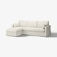 HYLTARP كنبة ٣ مقاعد مع أريكة طويلة، يسار, Gransel طبيعي