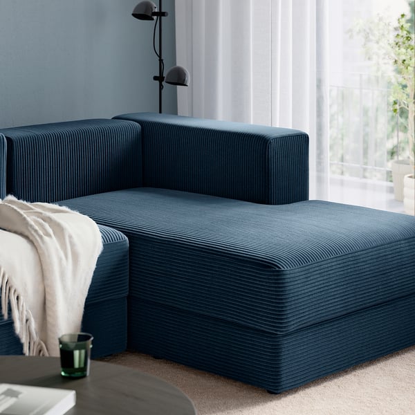 JÄTTEBO وحدة كنب ٤ مقاعد مع أريكة, أيمن/Samsala أزرق غامق