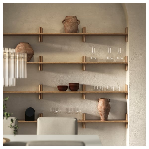 KLAVRESTRÖM رف حائط, سنديان, 60x20 سم