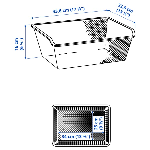 KOMPLEMENT سلة شبكية, أبيض, 50x35 سم