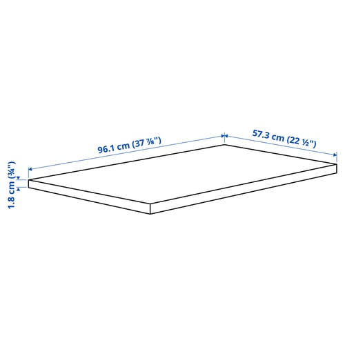 KOMPLEMENT رف, رمادي-بيج, 100x58 سم
