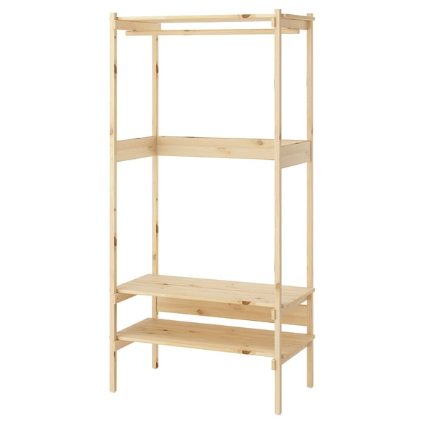 KRONÖREN دولاب ملابس مفتوح, صنوبر, 90x49x181 سم