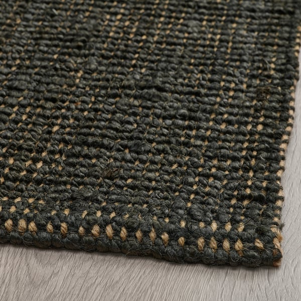 LANDBANA سجادة، غزل مسطح, أخضر غامق, 160x230 سم