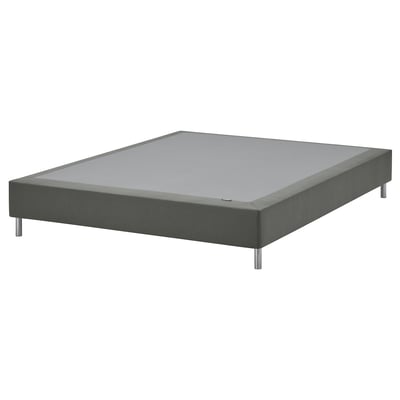 LYNGÖR قاعدة مرتبة ألواح مع أرجل, رمادي غامق, ‎160x200 سم‏