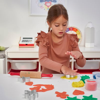 MÅLA طقم أدوات عجينة أطفال 4 قطع, عدة ألوان