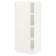METOD خزانة عالية مع أرفف, أبيض/Veddinge أبيض, 60x60x140 سم