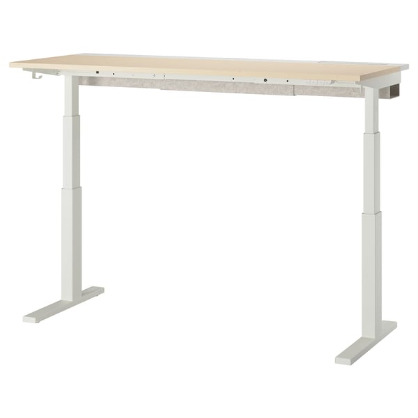 MITTZON سطح طاولة, قشرة بتولا, 160x48 سم