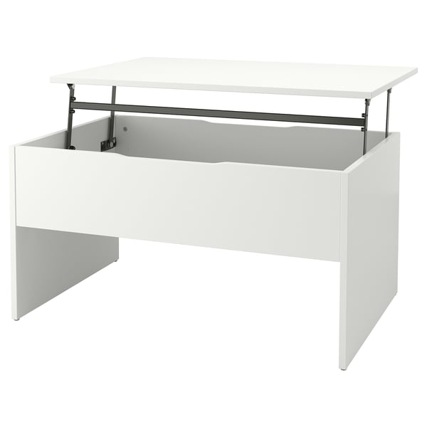 ÖSTAVALL طاولة قهوة قابلة للتعديل, أبيض, 90 سم