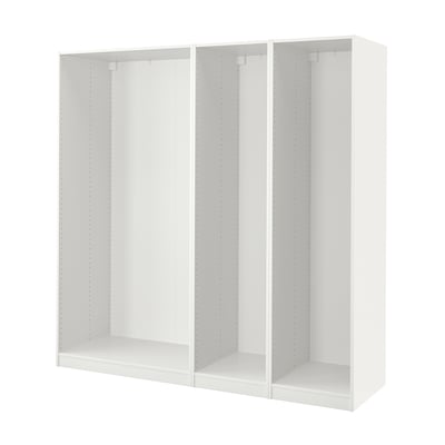 PAX 3 هياكل خزانة ملابس, أبيض, ‎200x58x201 سم‏